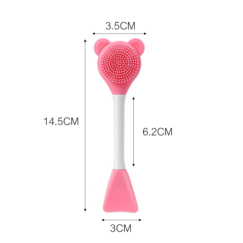 1 Cọ Silicone Mềm Hai Đầu Dùng Để Vệ Sinh Mặt Nạ Chăm Sóc Da Tiện Dụng