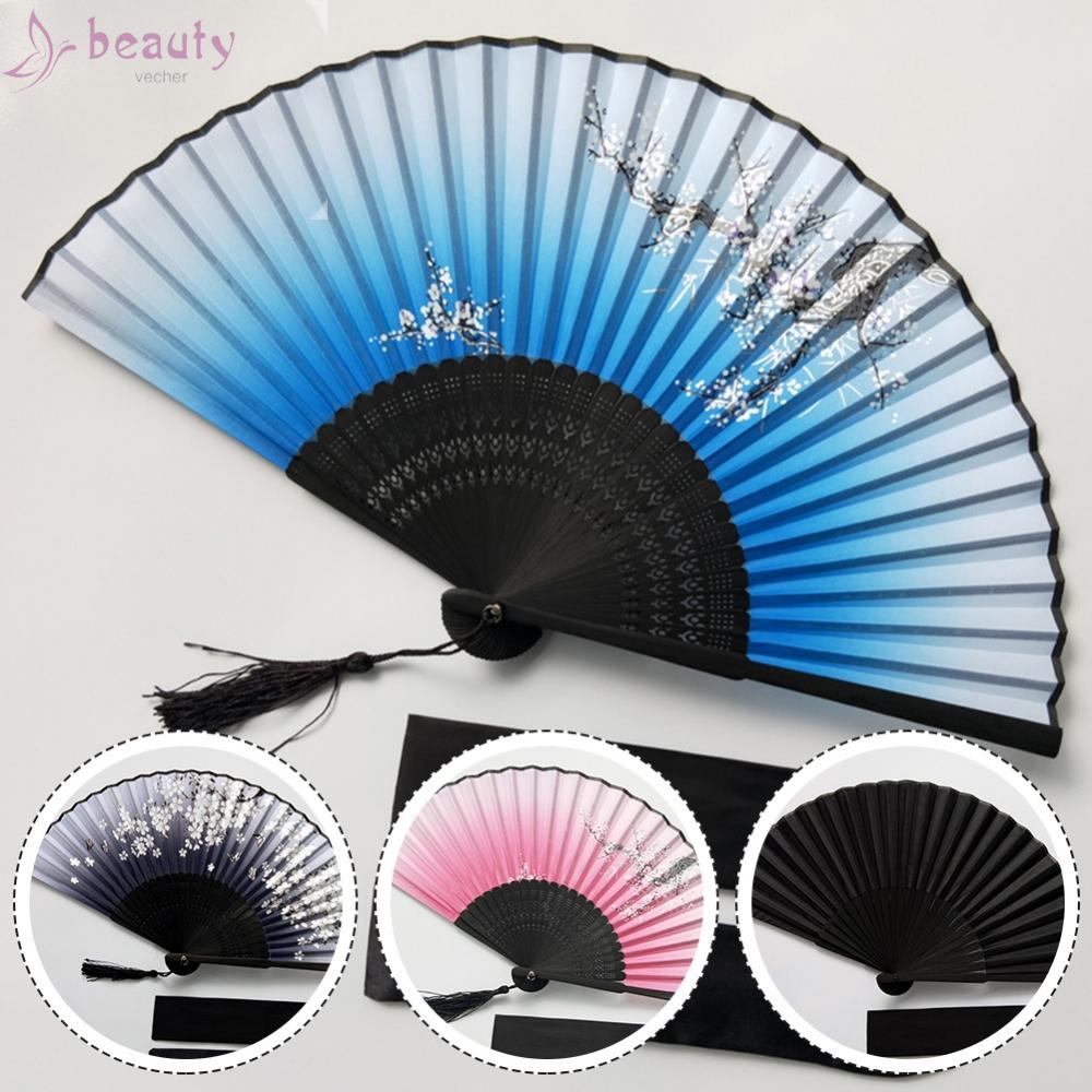 Quạt Xếp Kèm Túi Vải 1 Mảnh Hóa Trang Phong Cách Cổ Điển