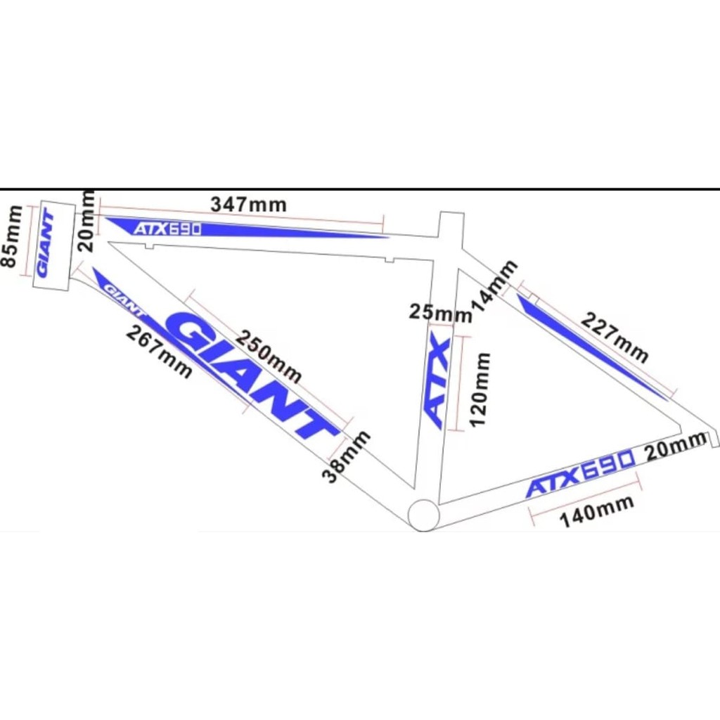 Cutting Sticker Bike Giant Atx Stickers