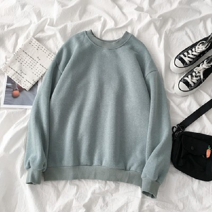 Áo sweater tay dài dáng rộng phong cách thời trang Hàn Harajuku 63 màu tuỳ chọn