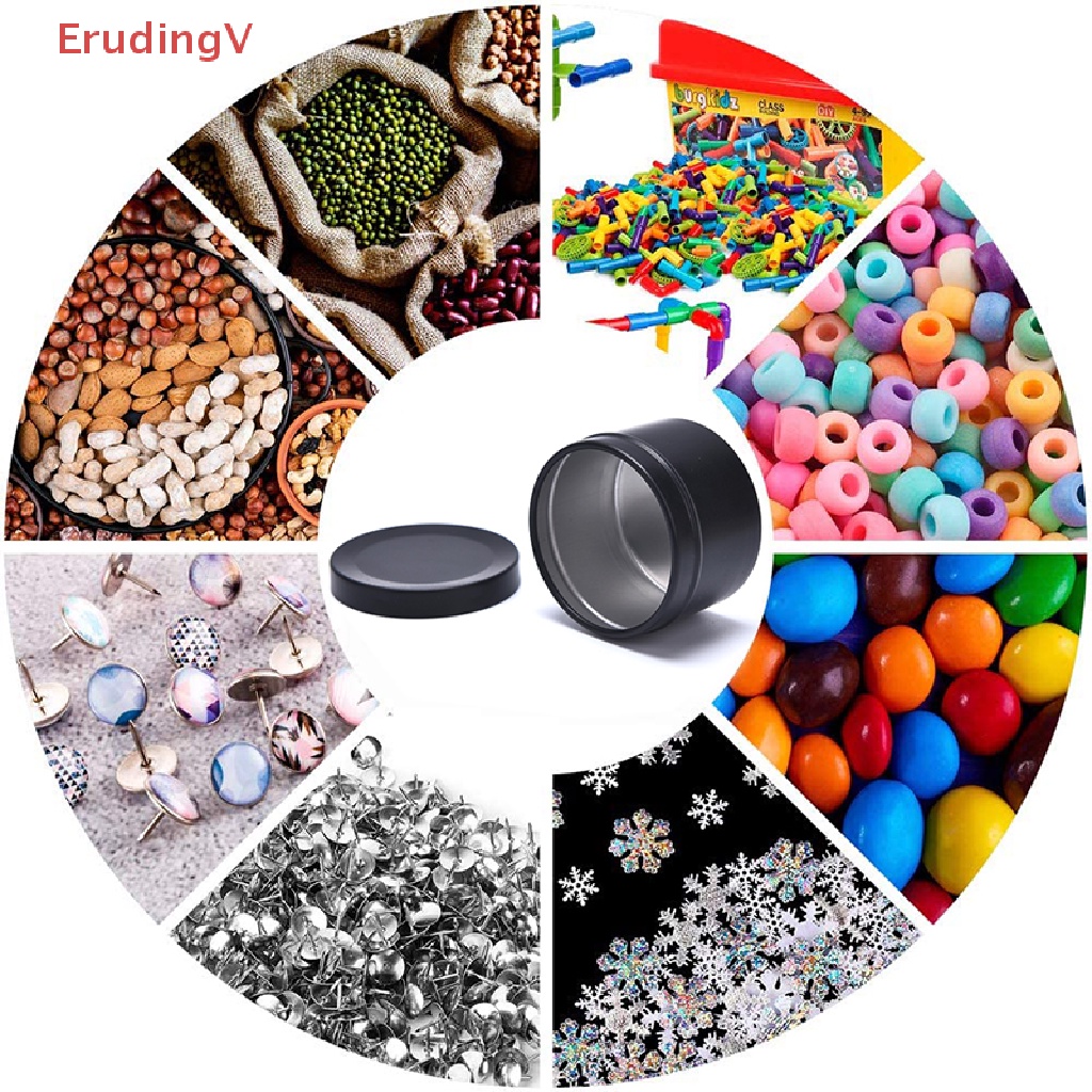 Hộp Thiếc Tròn Rỗng Có Nắp Đựng Đồ Tiện Dụng