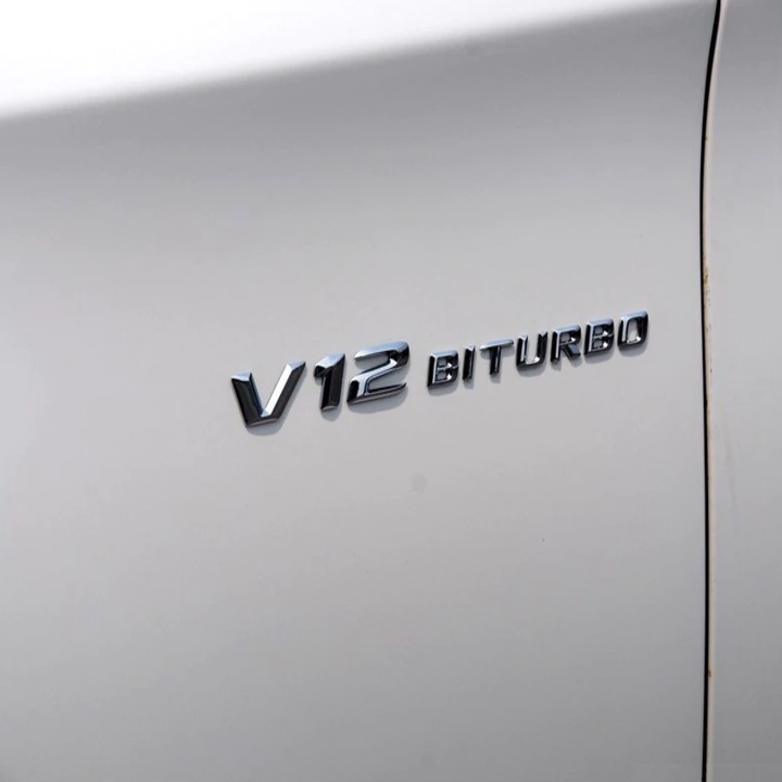 Decal tem chữ V12-Biturbo và V8-Biturbo dán hông xe Mercedes