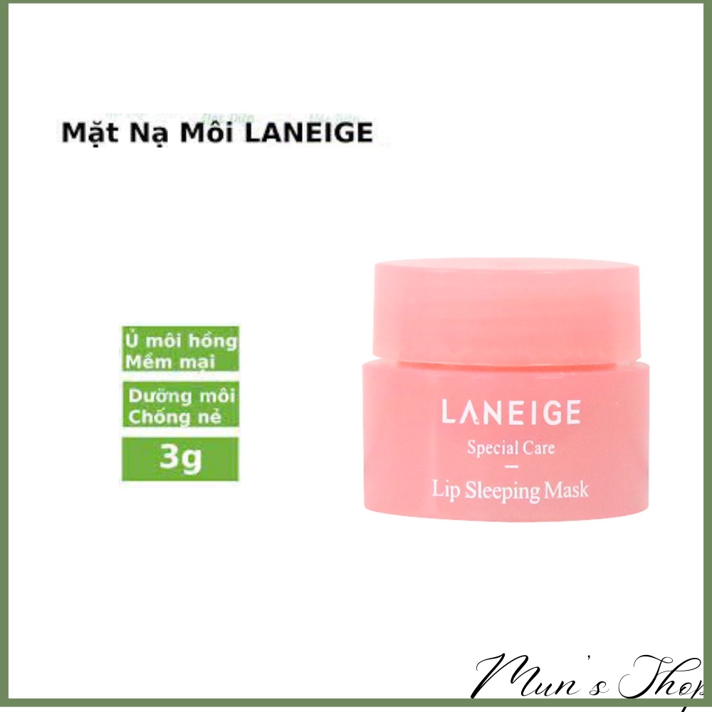 Dưỡng môi Laneige Lip Sleeping Mask Berry 3g - dạng mini - hồng