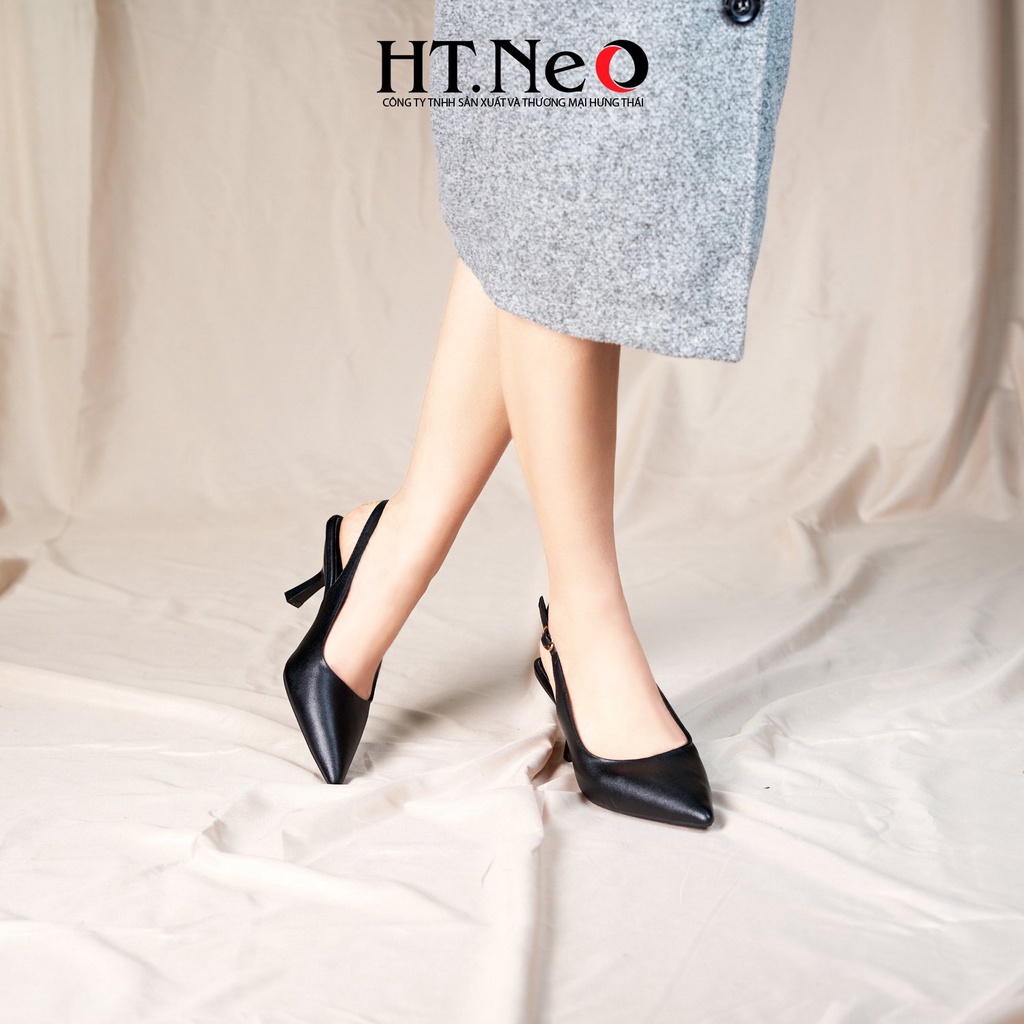 Sandal nữ - Cao gót quai hậu nữ HT.NEO Thiết kế hiện đại cao gót nhỏ 7cm quai sau mũi nhọn trẻ trung cá tính SDN109