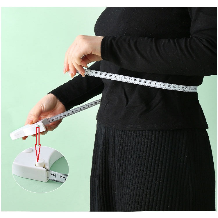 THƯỚC DÂY RÚT NHỰA 1m5 KIỂU Y GÀI TIỆN ÍCH dùng để đo số đo cơ thể vòng ngực eo mông đùi bắp tay Chân – DIY902