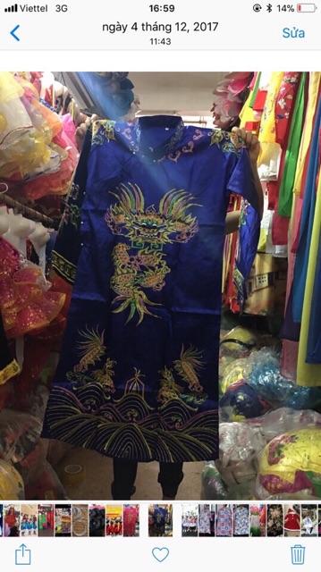 Cách tân nam thêu rồng đủ màu áo dài