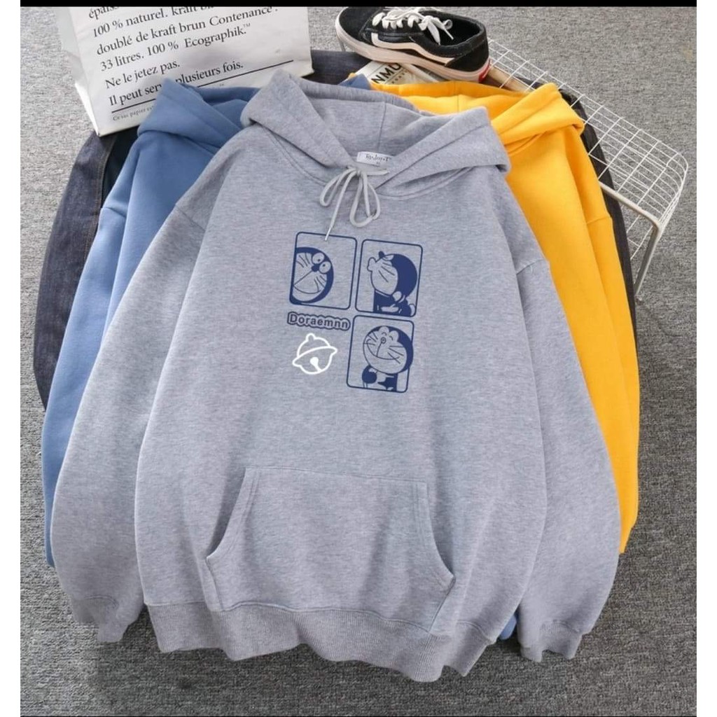 Áo hoodie 3 hình Doremon DTR1120