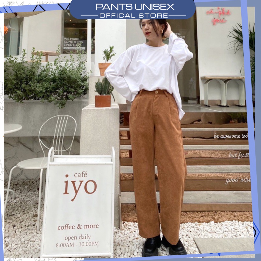 ⚡ Quần Ống Rộng Nhung Gân SVY Ulzzang - Pantsunisex