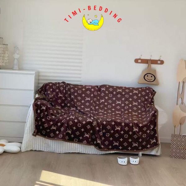 Chăn mền lông tuyết cho bé thương hiệu LV ấm áp, thoáng mát kích thước 1,5x2m – Timibedding