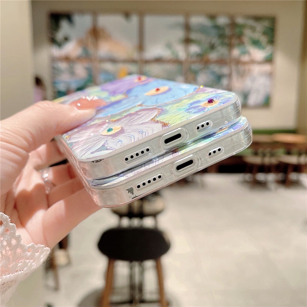 Ốp Điện Thoại Silicon Mềm Họa Tiết Hoa Thời Trang Cho Iphone 14 13 12 11 Pro Max XS XR X SE 7 8 Plus