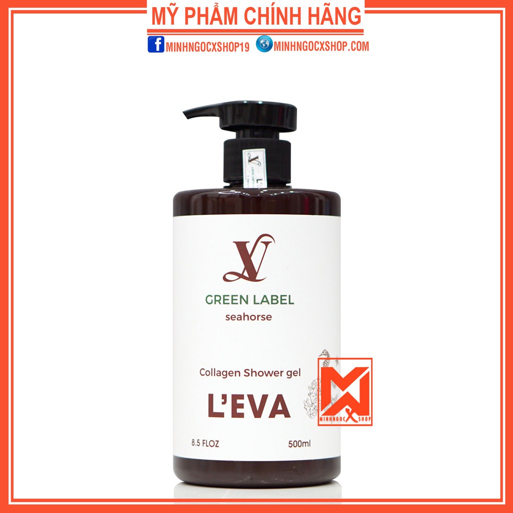 L'EVA sữa tắm COLLAGEN hương cá ngựa LEVA GREEN LABEL SEAHORSE 500ml