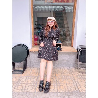 #BIGSIZE ĐẦM BBD HOA TAY DÀI