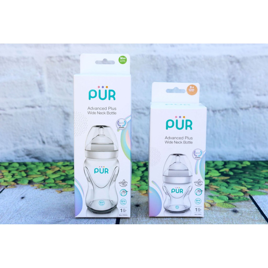 Bình sữa cổ rộng Pur Milk Safe 150ml