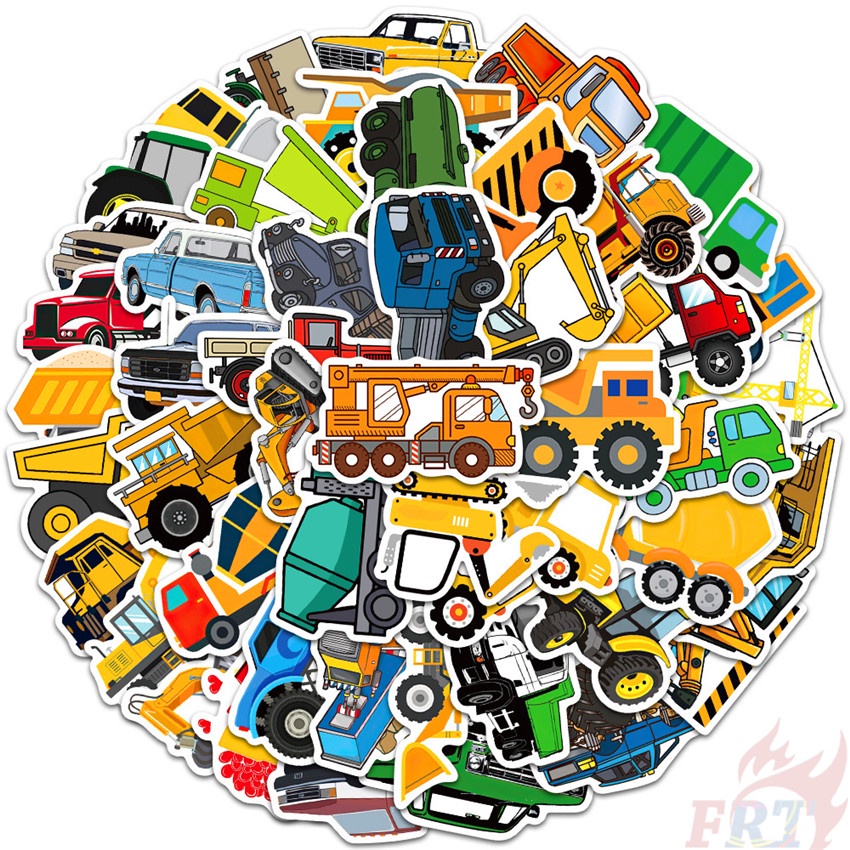 Bộ 100 Cái ❉ Miếng Dán Trang Trí Xe Hơi Xe Buýt Độc Đáo ❉ Miếng Dán Decal Vẽ Nguệch Ngoạc Thời Trang
