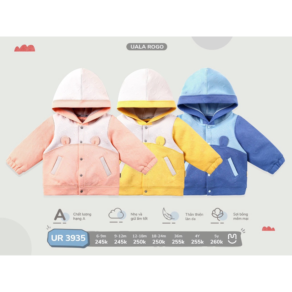 Áo khoác trần bông uala rogo
