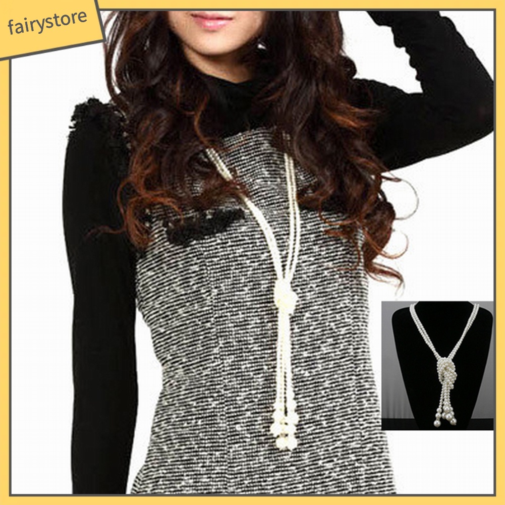 Set 2 Dây Chuyền Chuỗi Ngọc Trai Giả Thời Trang Nữ