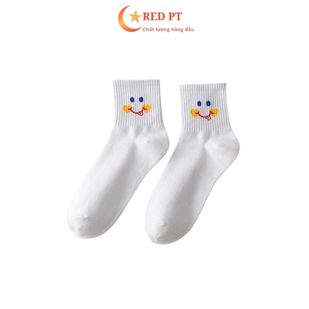 Tất nữ cổ ngắn vớ trắng xinh cute thun cotton RED PT