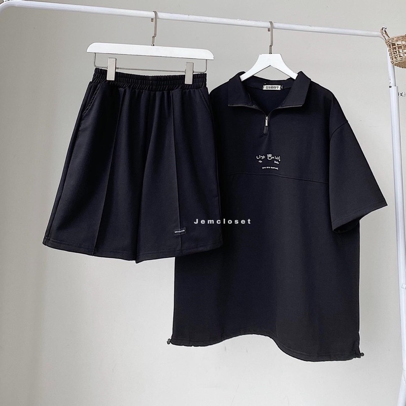 SET Quần và Áo POLO khoá cổ Chất cotton unisex (hàng có sẵn) | BigBuy360 - bigbuy360.vn