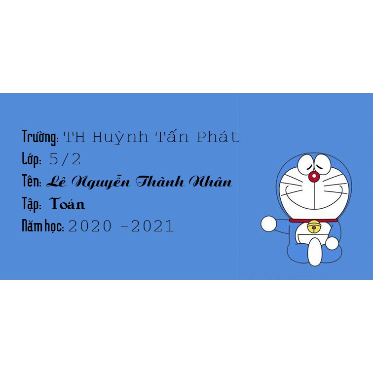 NHÃN VỞ IN HÌNH DORAEMON - IN HÌNH, THIẾT KẾ THEO YÊU CẦU