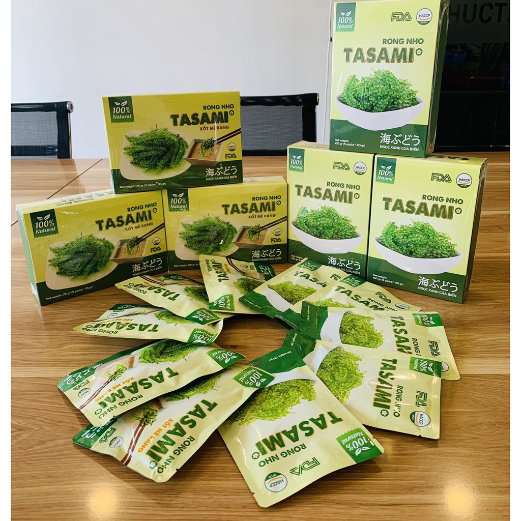 [35g – gói lẻ] Rong nho & xốt mè rang [VN] TASAMI Sea Grape Seaweed & Roasted Sesame Sauce (alc-hk) | BigBuy360 - bigbuy360.vn