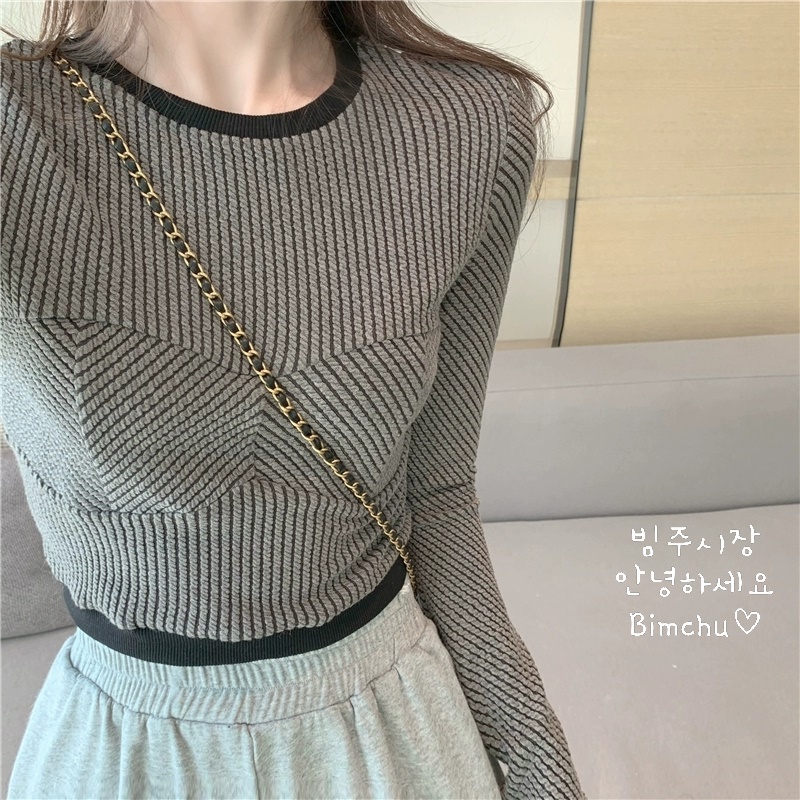 Áo Len Nữ Dài Tay Kẻ Tăm Dáng Ngắn Sành Điệu Chất Len Hàn Quốc - S66 | BigBuy360 - bigbuy360.vn