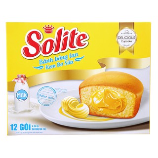 Bánh bông lan kem bơ sữa Solite hộp 276g (12 cái)