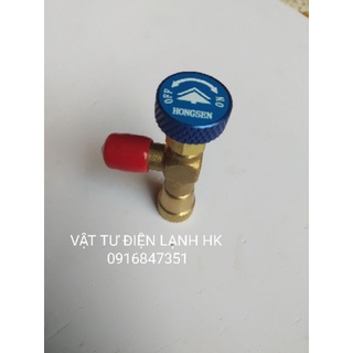 Van khoá gas chống bỏng HONGSEN HS-1221 HS-1222 gas R410A R22 R404A R407c (chọn đúng loại khi đặt hàng)