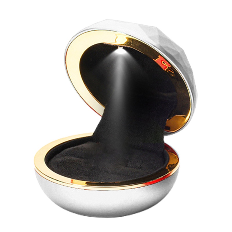 Hộp Đựng Trang Sức Hình Tròn Màu Vàng Sang Trọng