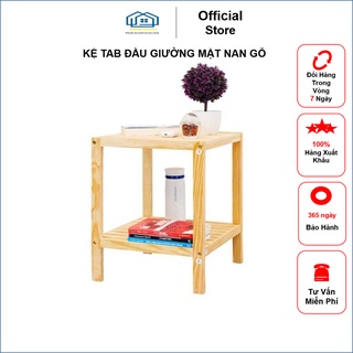 Kệ tab đầu giường 2 tầng - gỗ thông nhập khẩu