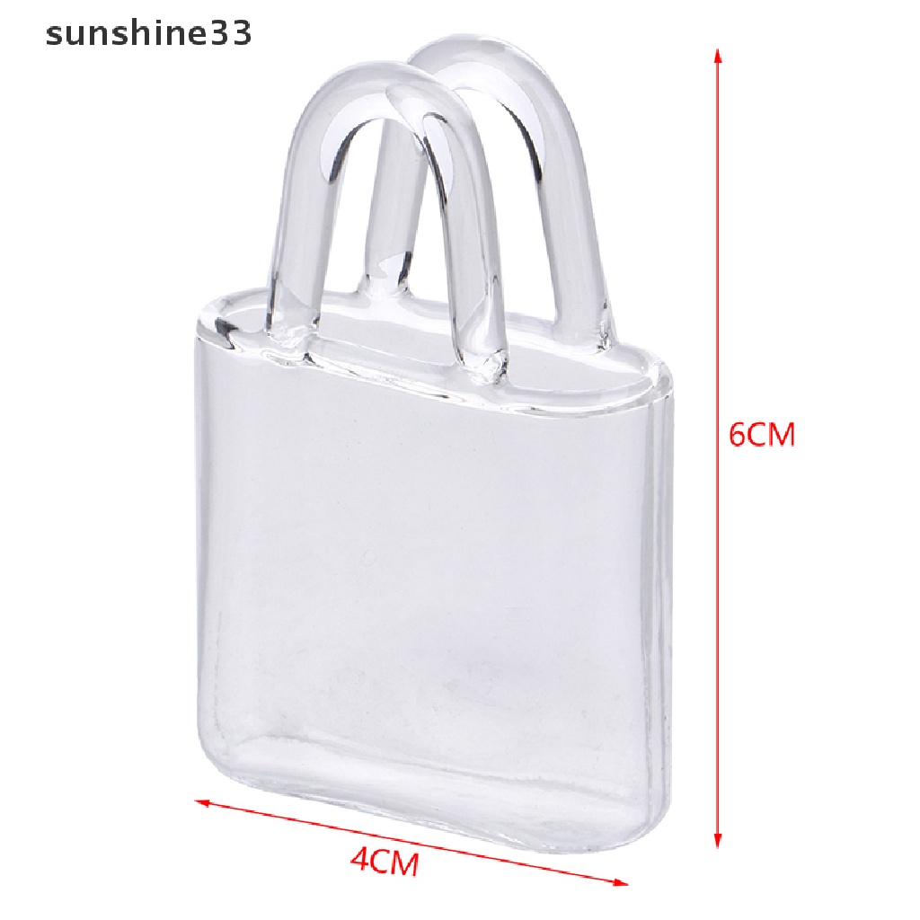 Dụng cụ trang trí hình túi xách kích thước nhỏ thủy tinh trong suốt