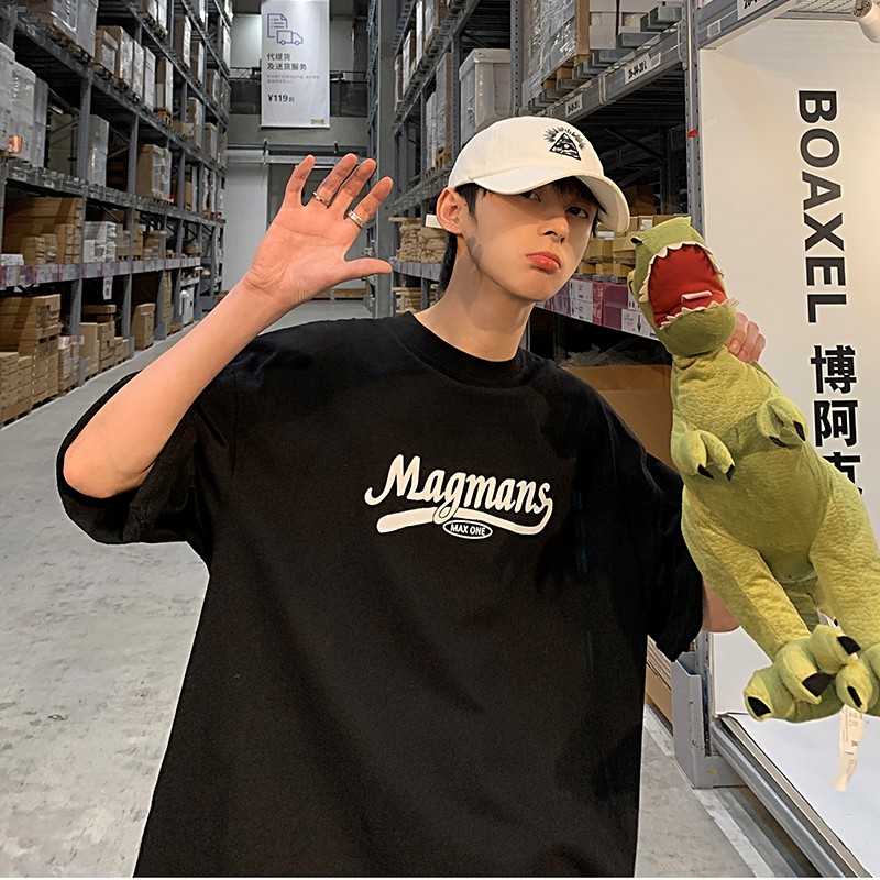 Áo thun unisex form rộng nữ nam phông unisex cổ tròn cotton oversize giá rẻ in hình MAGMANS | BigBuy360 - bigbuy360.vn