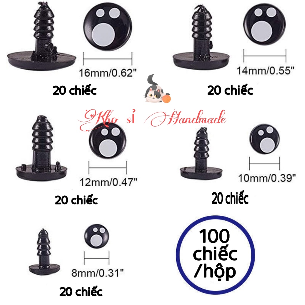 Hộp mắt thú an toàn long lanh (Hộp/100 cái)