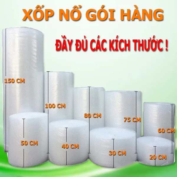 xốp nổ đóng hàng, màng khí bọc hàng, xốp hơi đóng hàng, xốp chống sốc loại 1 ( 1m)