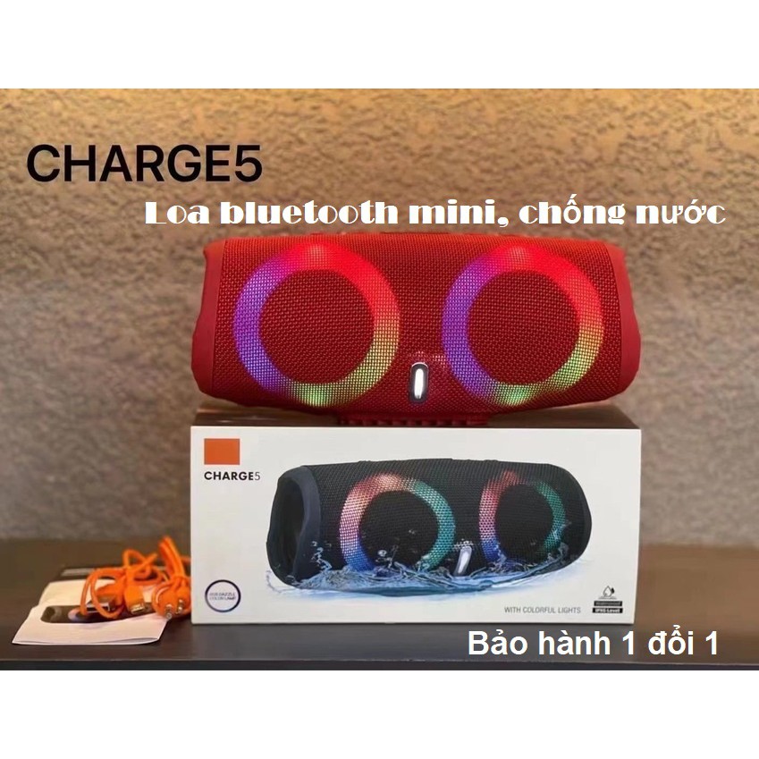 Loa Bluetooth mini CHARGE 5 công suất 15w nghe nhạc cực đỉnh | Thiết kế đẹp mắt âm thanh sống động |nhiều màu sắc
