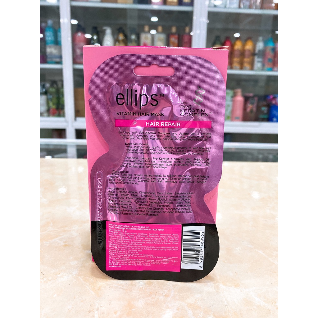 Kem Ủ Tóc Ellips Vitamin Hair Mask Dạng Gói 18g~20g Chính Hãng Công Ty