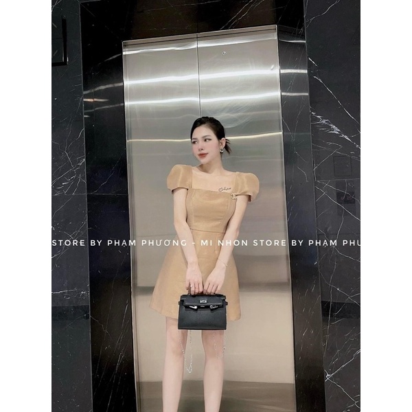 Váy tafta óng tay hến kèm tag ntcloset