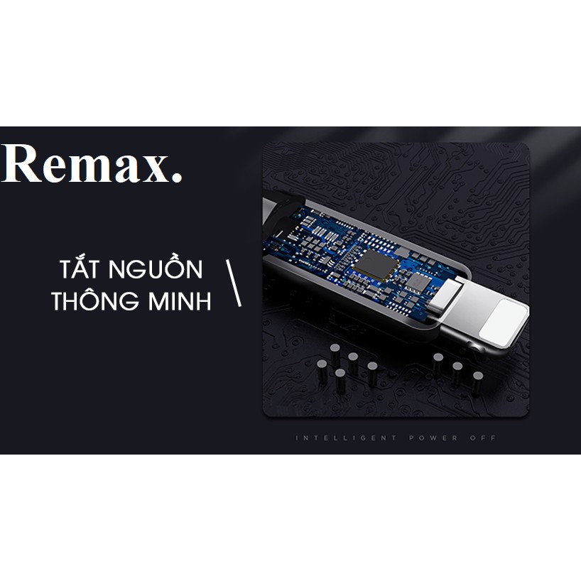 Dây sạc  iphone tự ngắt khi sạc đầy Remax Rc-123i cho iphone - hàng chính hãng