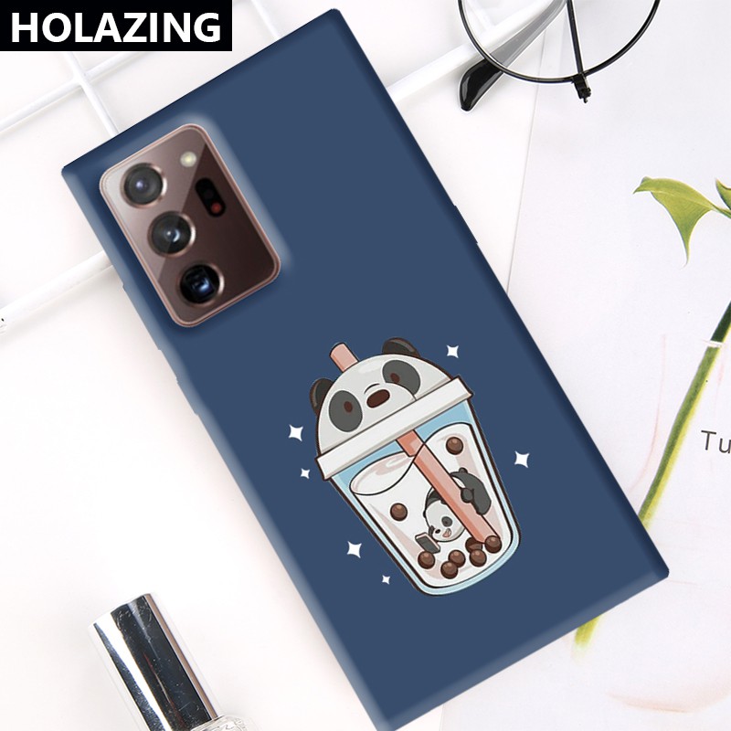 Samsung Galaxy A72 A52 5G A32 4G A12 A02S A21S A42 A31 iPhone6S Candy Color vỏ điện thoại Phone Cases Mlik Cup We Bare Bears Soft Silicone Cover