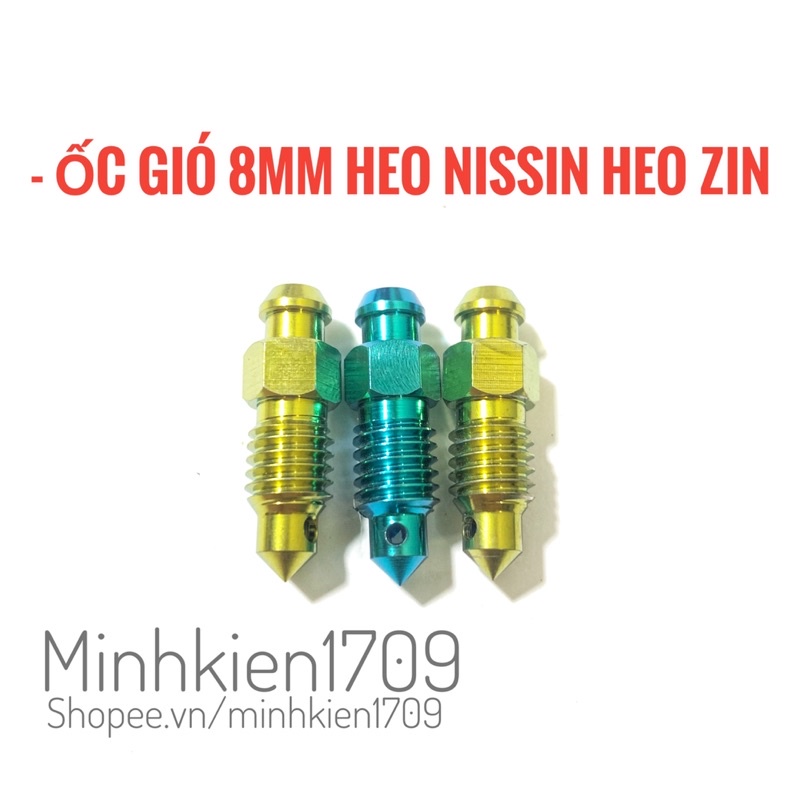 (GR5 XỊN) Ốc dầu và ốc gió titan heo zin nissin brembo