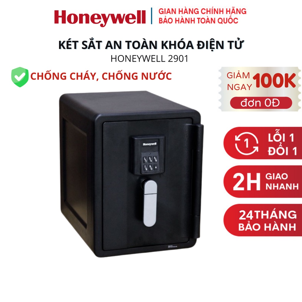 Két sắt mini thông minh HONEYWELL 2901 khóa điện tử chống cháy chống nước, phù hợp cho gia đình khách sạn,...