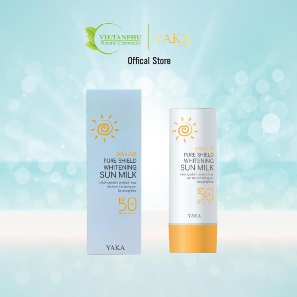 Sữa chống nắng dưỡng trắng Yaka Hàn Quốc 70ml Pure Shield Whitening Sun Milk SPF 50+/ PA++++