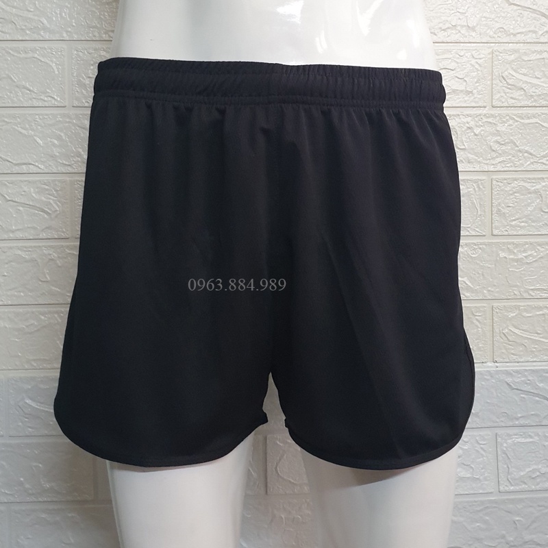 Quần đùi thể thao dáng ngắn Đ.10 chất thun cao cấp co dãn cực tốt phối kẻ quang phía sau thuận tiện chơi mọi môn thể tha