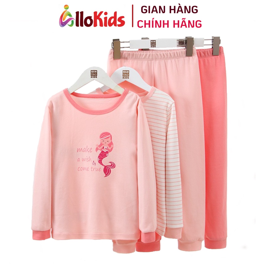 12-52kg Bộ Cotton Dài tay Thu Đông Hãng MamDadKids cho Bé Gái #tiêncá #vũtrụ