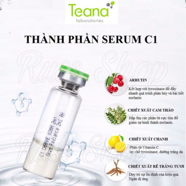 Serum Teana C1 hàng chuẩn chính hãng - Hộp 10 lọ