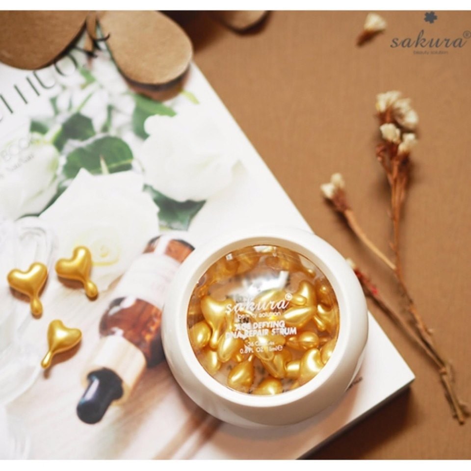 Serum dưỡng da chống lão hóa Sakura Age Defying DNA Repair Serum 7 viên