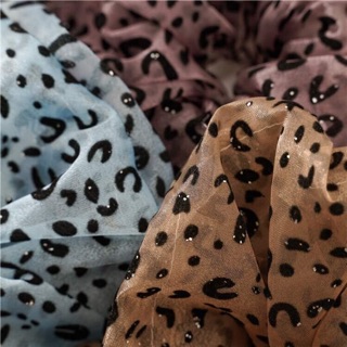 🥨Chun cột tóc scrunchie voan da báo