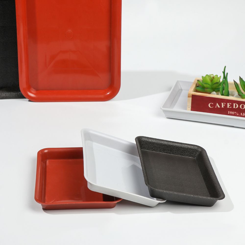 1 Khay Nhựa Hình Chữ Nhật Nhiều Màu Dùng Trồng Cây Trong Nhà / Ngoài Trời