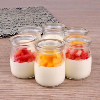 1 Hũ thuỷ tinh làm sữa chua trơn 100ml nắp nhựa - hàng viêth nam
