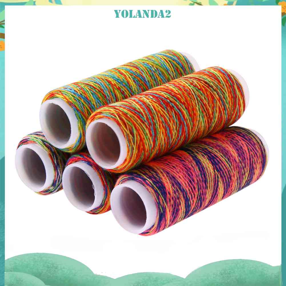 Set 5 Cuộn Chỉ Thêu Nhiều Màu Sắc
