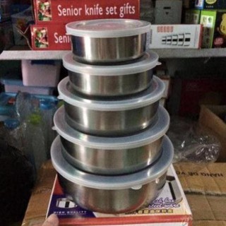 BỘ 10 CHIẾC THỐ INOX CÓ NẮP CAO CẤP